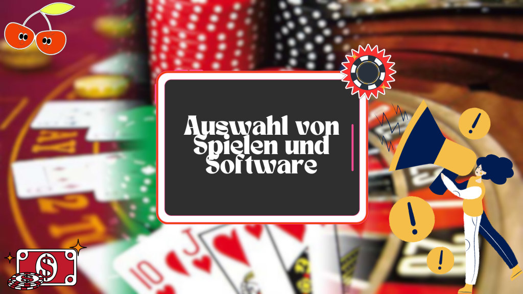 Auswahl von Spielen und Software